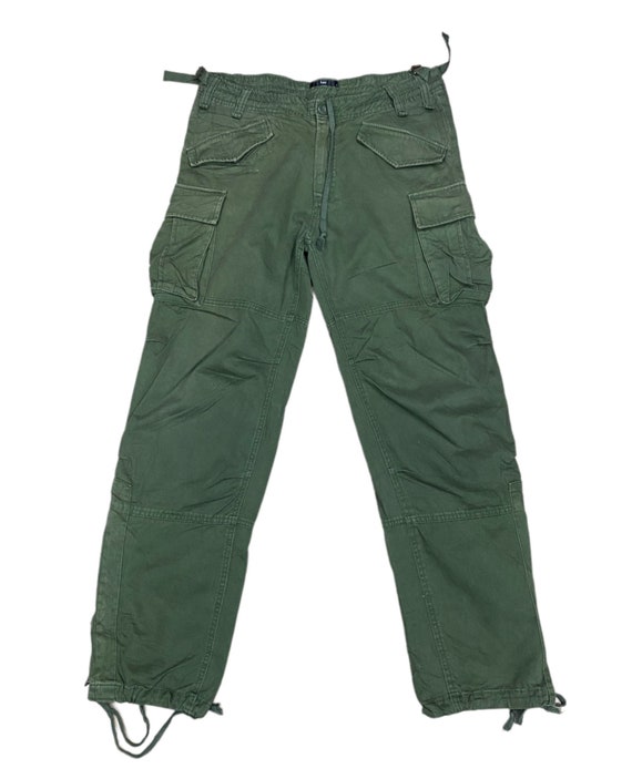 Size 36 Lucy Cargo Pants Multipocket Green Army Japanese Brand