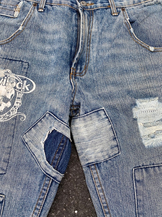 devilock patchwork jeans japanese brand distresse… - image 5