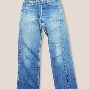 Sz 30 Vintage Levis 501 MEN Women&#39;s Jeans W27 L27, High Waisted 90s Straight Leg Jeans Distressed Faded Boyfriends Jeans Mom Jeans