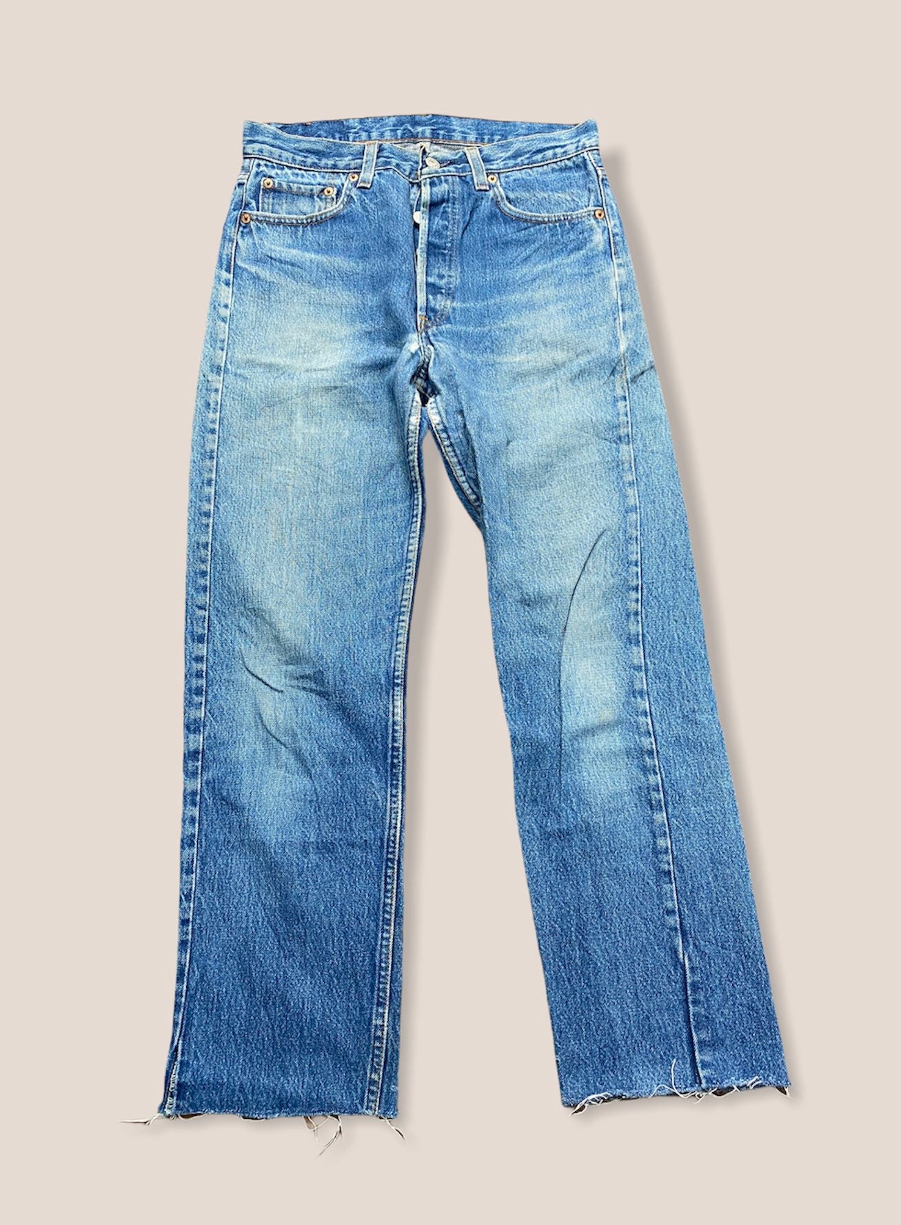 Vintage Levis 501 Jeans, W27 L27, High Waisted Distressed Denim