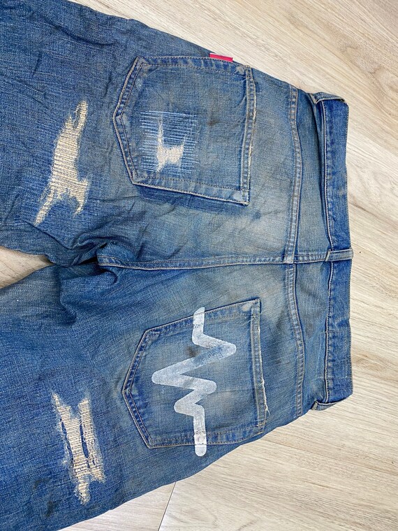 Size 34 Whiz Limited Distressed Japanese Brand Jeans - Etsy