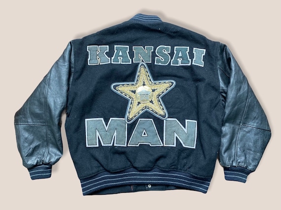 値段交渉可‼ 90s 豪華 kansaiman ヴィンテージ スタジャン 100 Rare Kansai Man Varsity Jacket - Etsy
