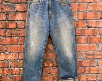 Levi’s s702 W29 L36 Vintage Levis Jeans Men 29x36 Blue 702 Big E LVC Selvedge Buckle
