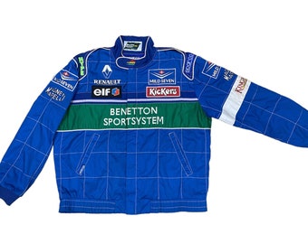 ジャケット・アウター 90s Benetton f1 racing jacket Vintage United Colour of Benetton F1 Racing Team Jacket - Etsy