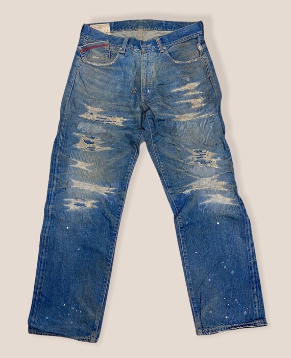 Size 34 Whiz Limited Distressed Japanese Brand Jeans - Etsy Sweden
