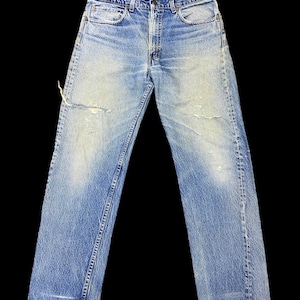 size 34 vintage levi&#39;s 505 distressed condition