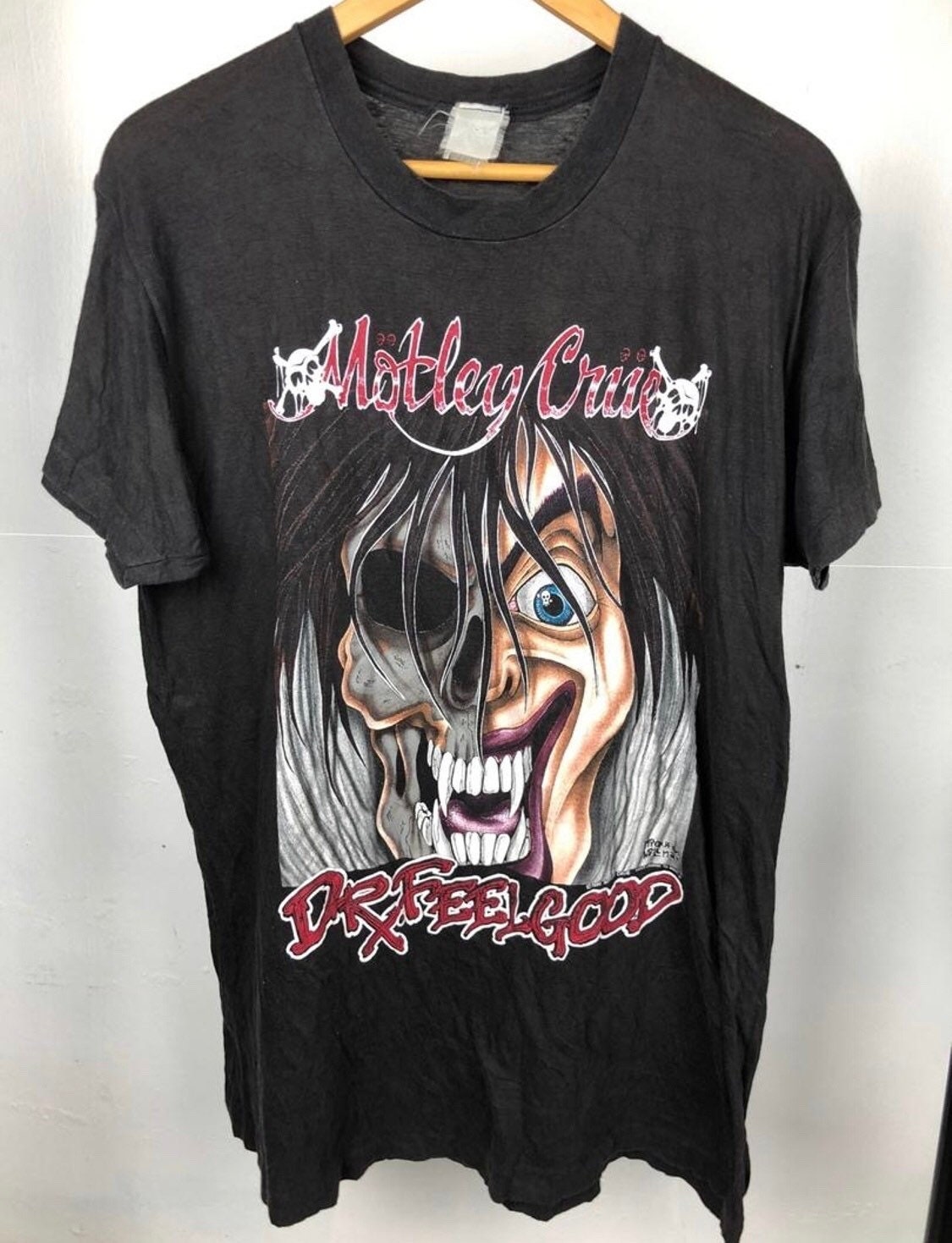 Vintage 90s Motley Crue Dr. Feelgood Band T-shirt, Pushead Graphic