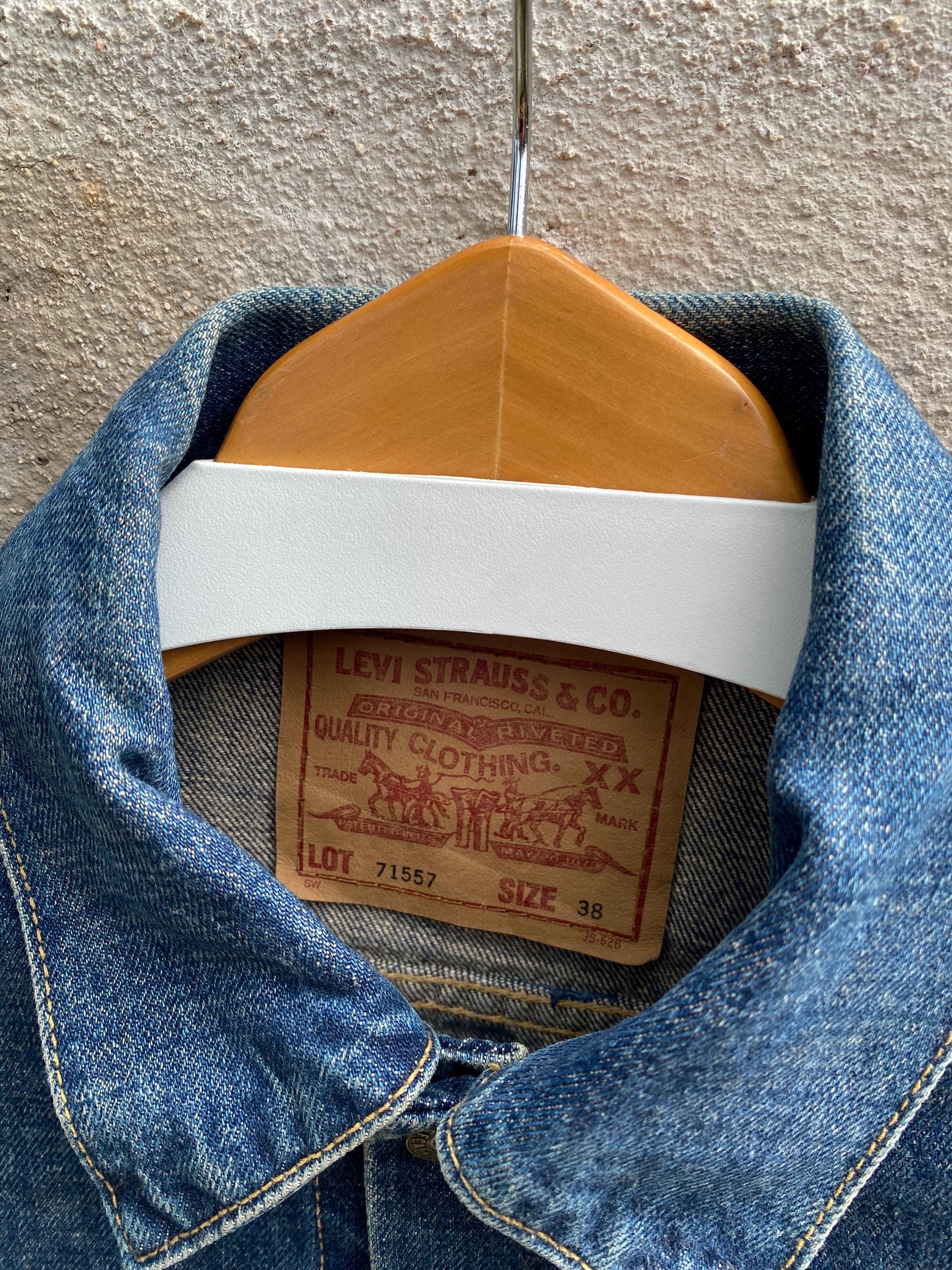 Size 38 Vintage Levi's 71557 Big E Trucker Denime Jacket - Etsy