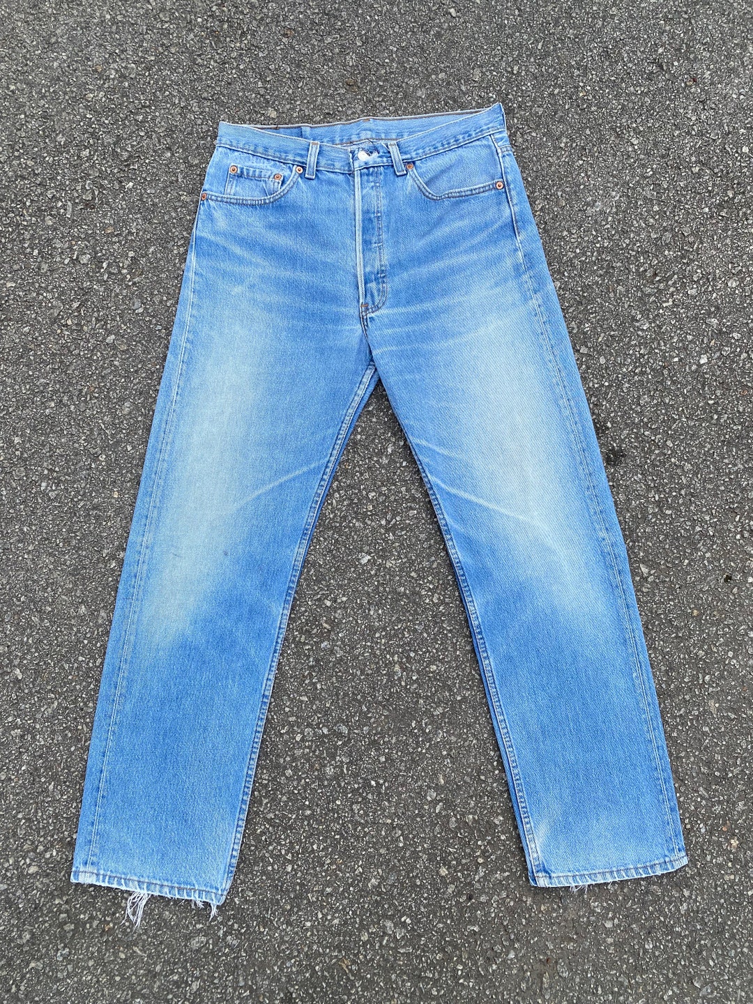 Size 33x29 Vintage Levi's 501 Made in USA 90s Faded Blue - Etsy