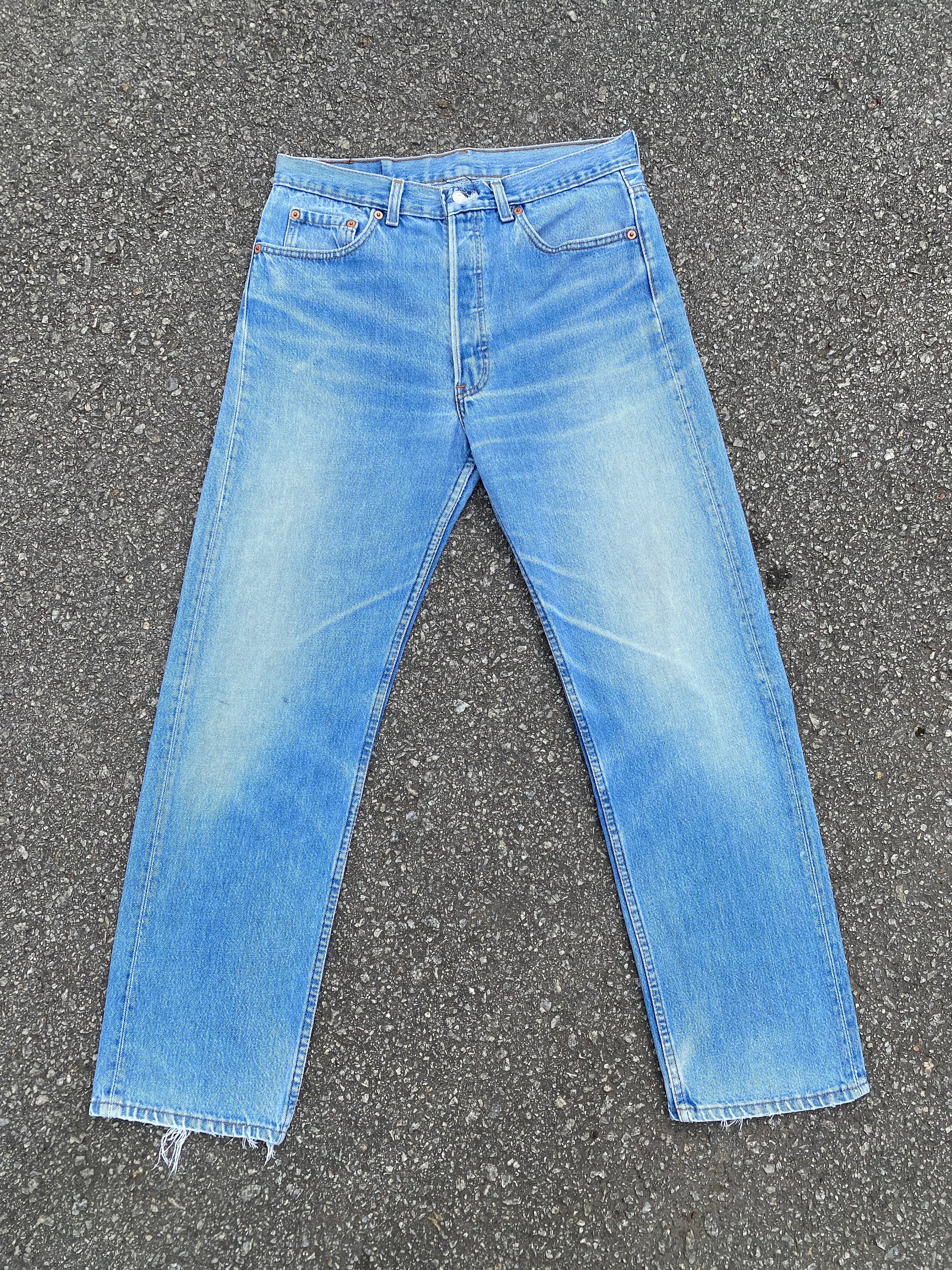 Size 33x29 Vintage Levi's 501 Made in USA 90s Faded Blue - Etsy