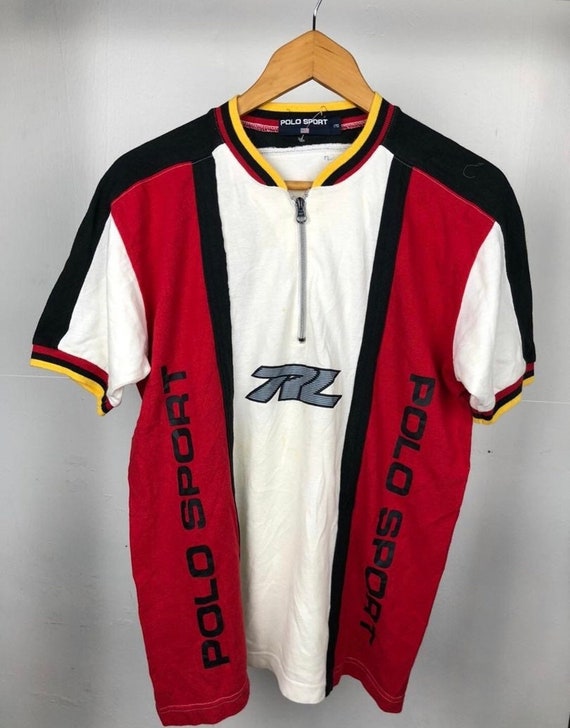 rare POLO SPORT ralph lauren 90s colour block p-9… - image 1