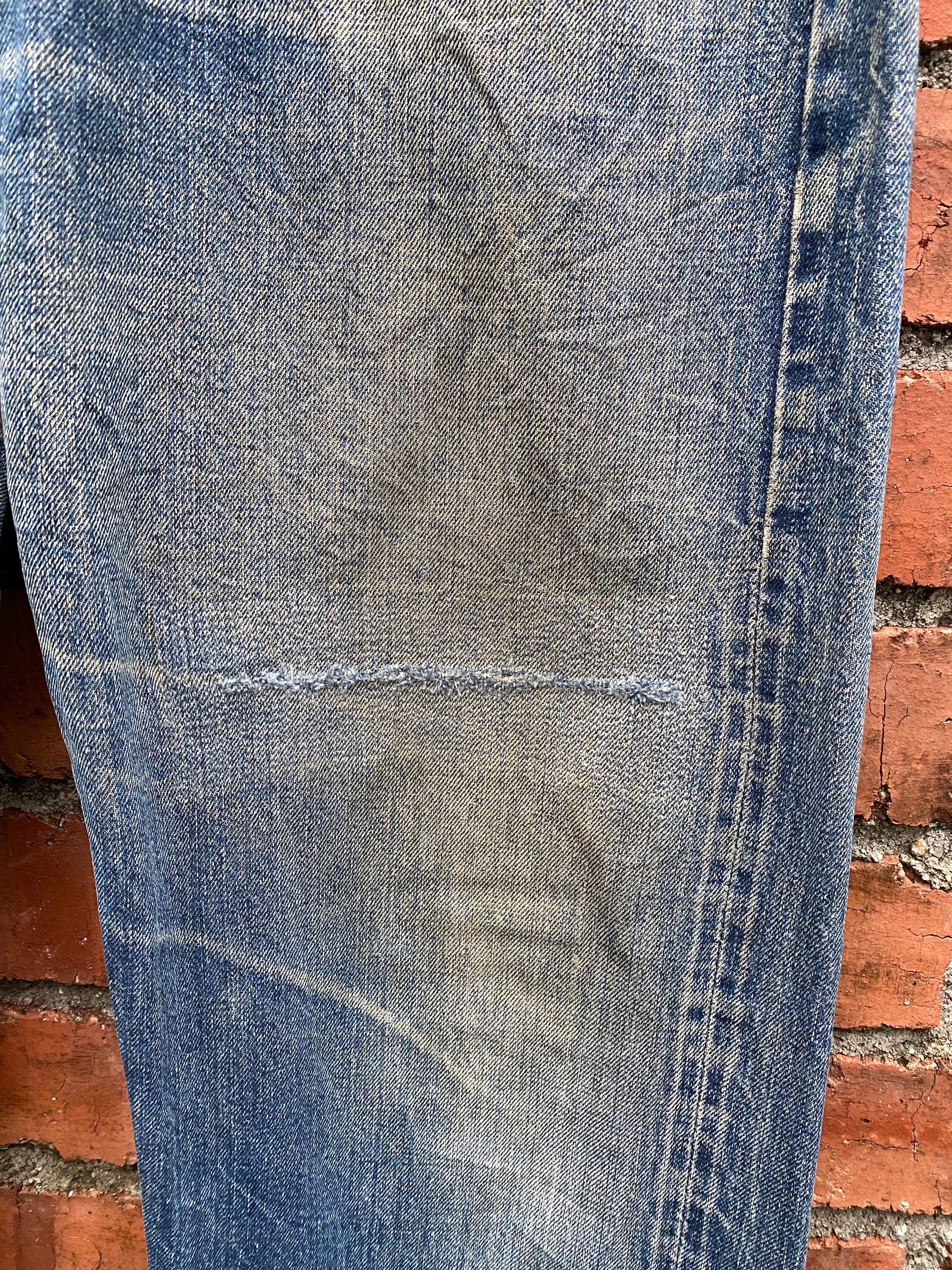 W35x32 Vintage 60s Levi's 501 Repaired Redline Denime True Vintage