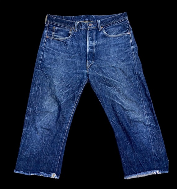 Size 35 Vintage LVC Levi's 501xx Big E Cut off Jeans 