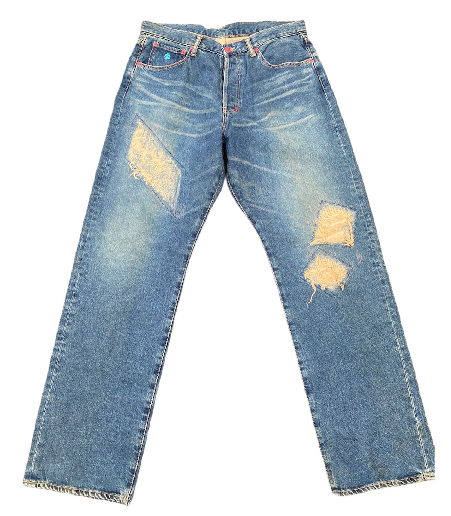 Vintage Swagger Jeans: Distressed Japanese Denim - Etsy