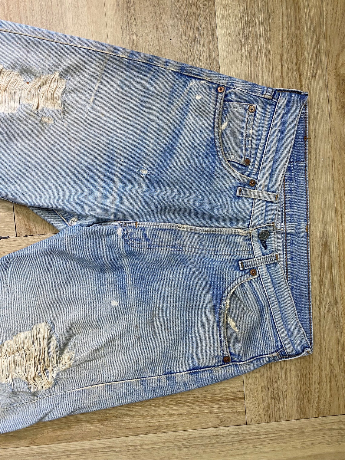 Size 30 Vintage Levi's 501 Ripped Distressed Grunge USA - Etsy