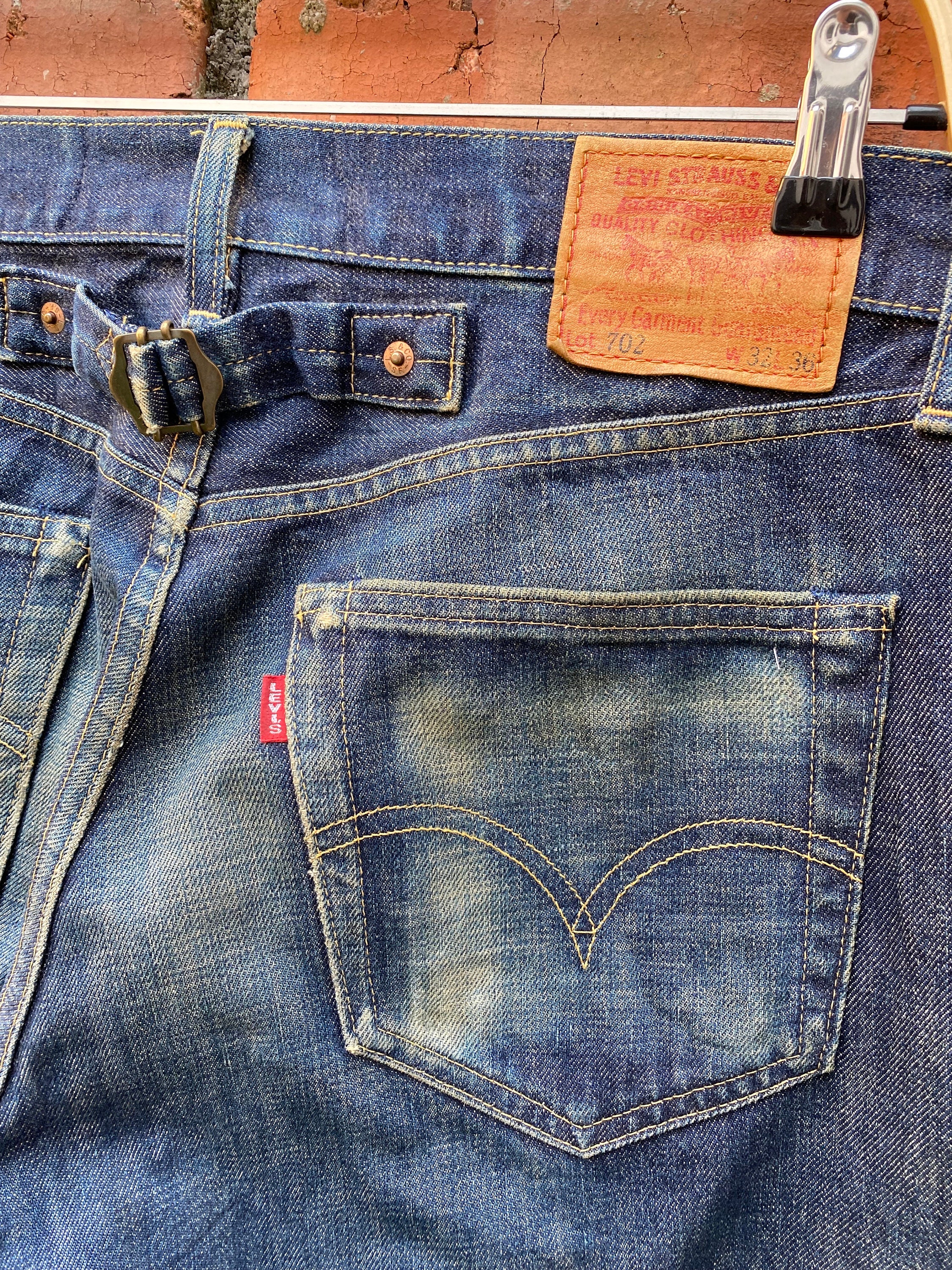 Size 33x35 Vintage Levi's 702 Redline Big E Buckle Back - Etsy