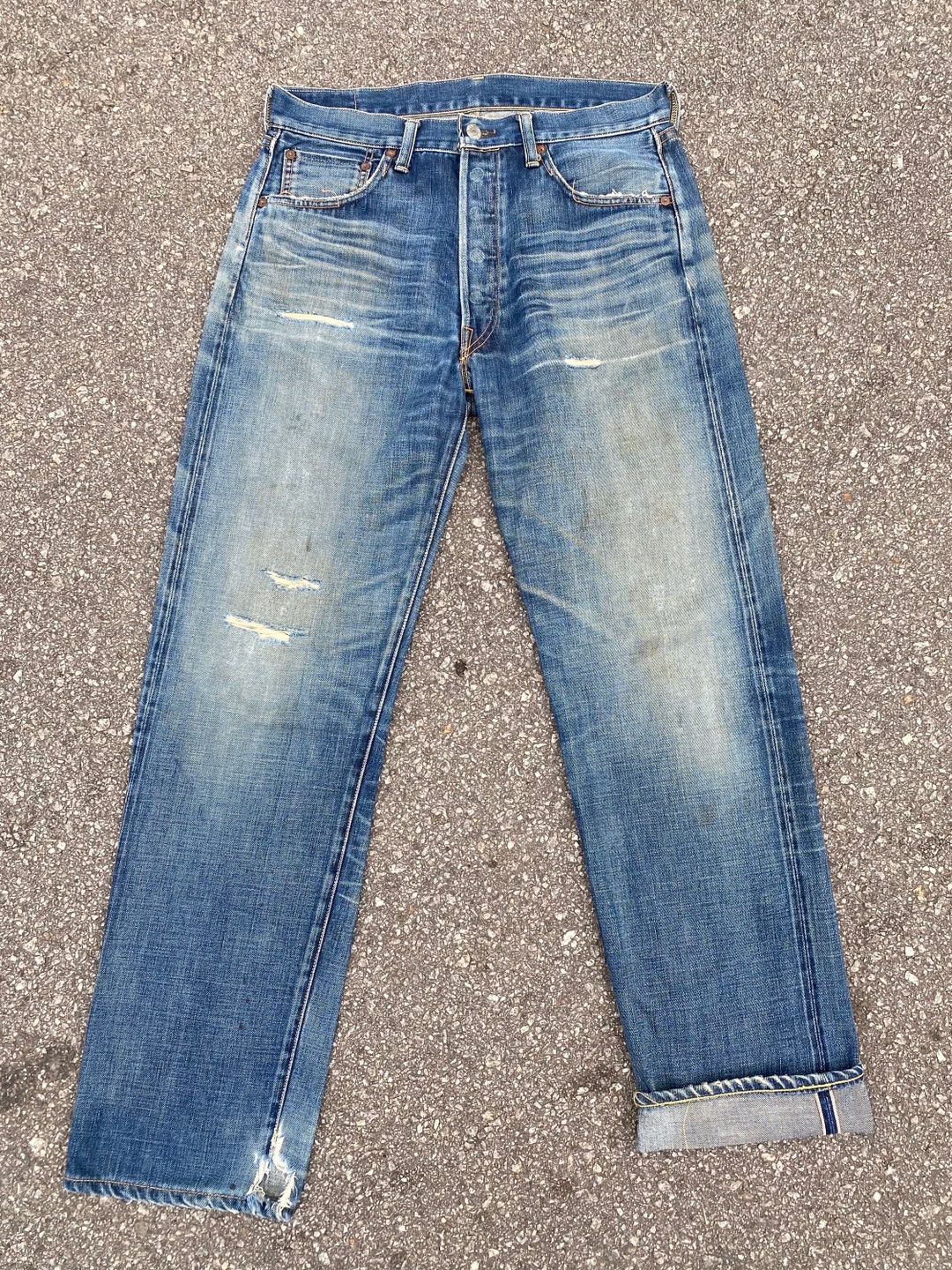 Size 33x31.5 Vintage Levi's 501 Redline Distressed LVC - Etsy