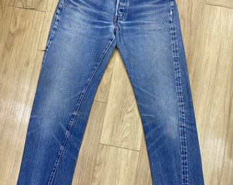 taglia 30 vintage levi's 501 anni '80 redline denime prodotto negli Stati Uniti