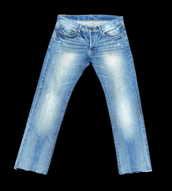 Size 32 Hysteric Glamour Distressed Redline Japanese Brand - Etsy