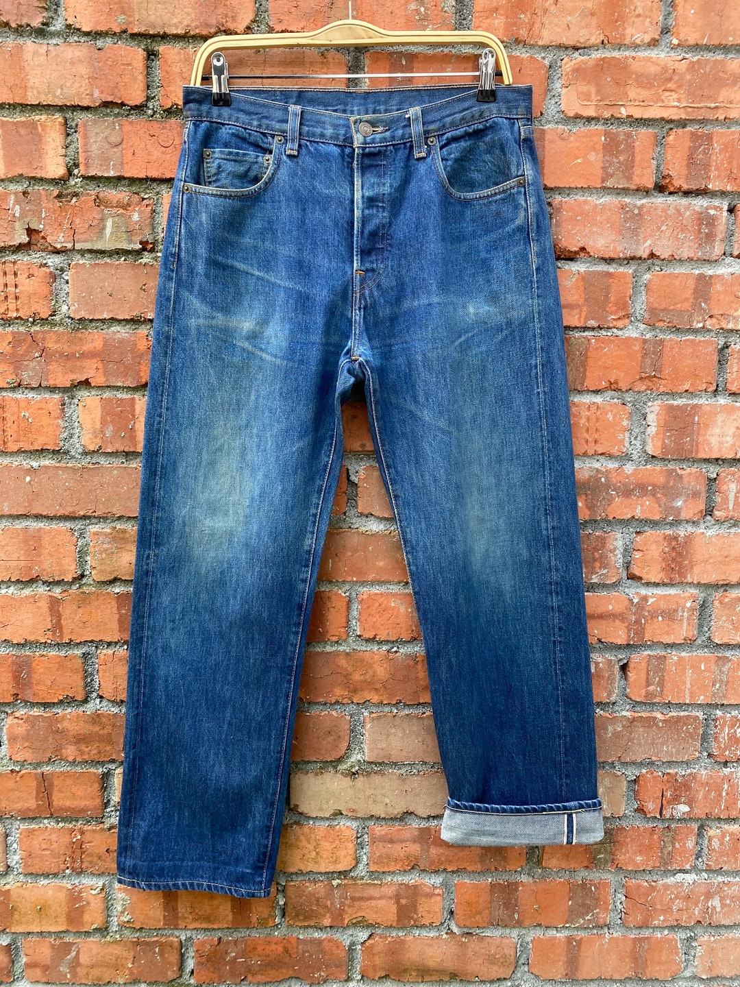 Size 32x29.5 Vintage Levi's 501 LVC Redline Bitlg E Denime - Etsy