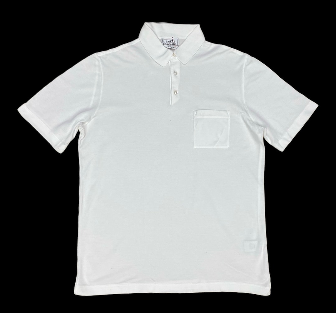 HERMES ポロシャツ　polo shirts 70s 80s 90s Hermes Women's XL 1990s Rythmes Gold Navy Nautical Vintage