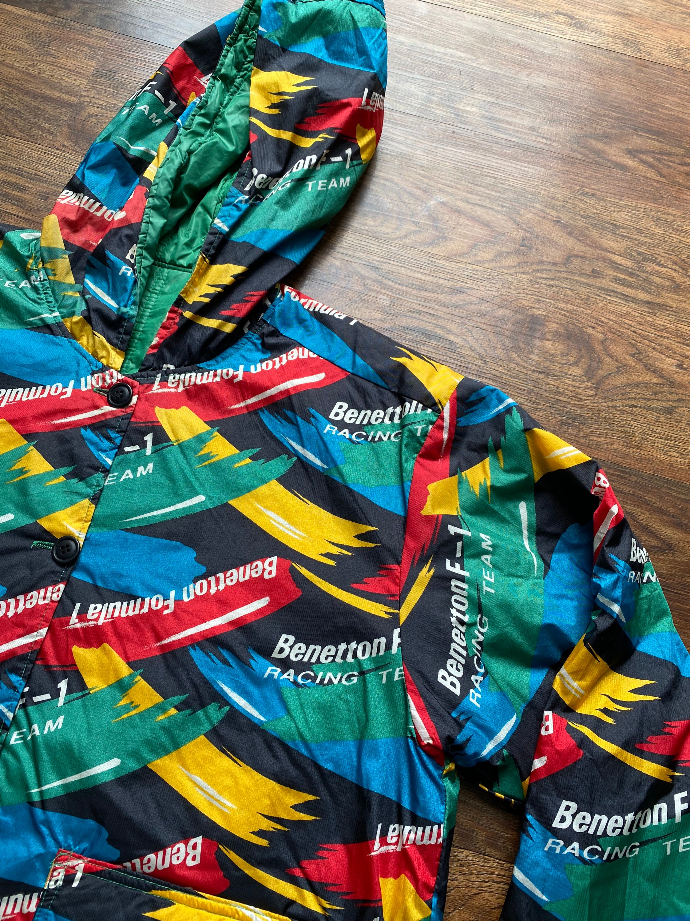United Colors of Benetton Jacket Overprint - Etsy