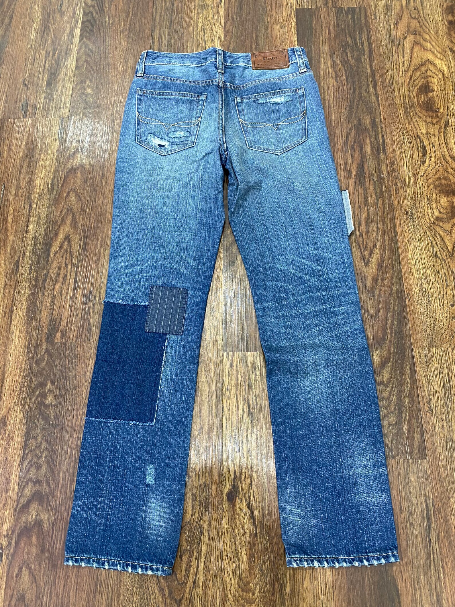 Vintage Ralph Lauren 90s RARE distressed blue wash jeans