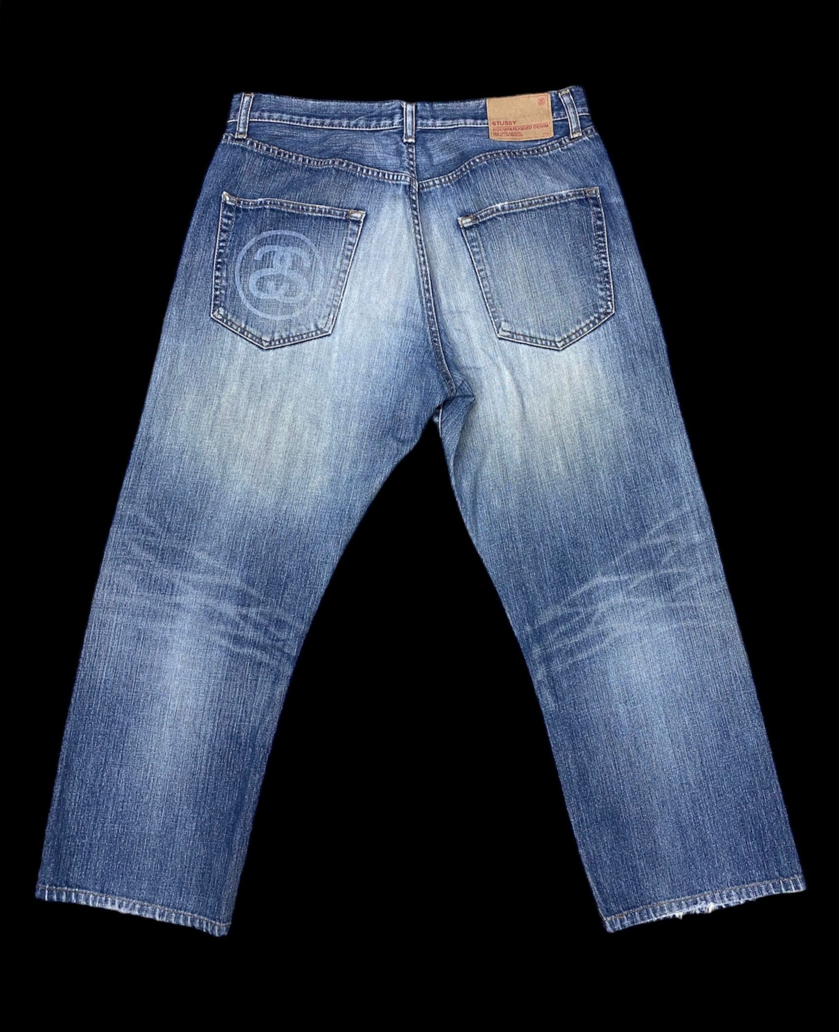 OLD STUSSY ダメージ ブルーデニムジーンズ 30 中古・古着通販】stussy