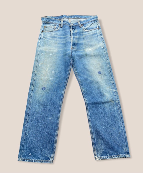 Vintage Levis 501 Jeans, Size 36, 90s Distressed Faded Denim - Etsy