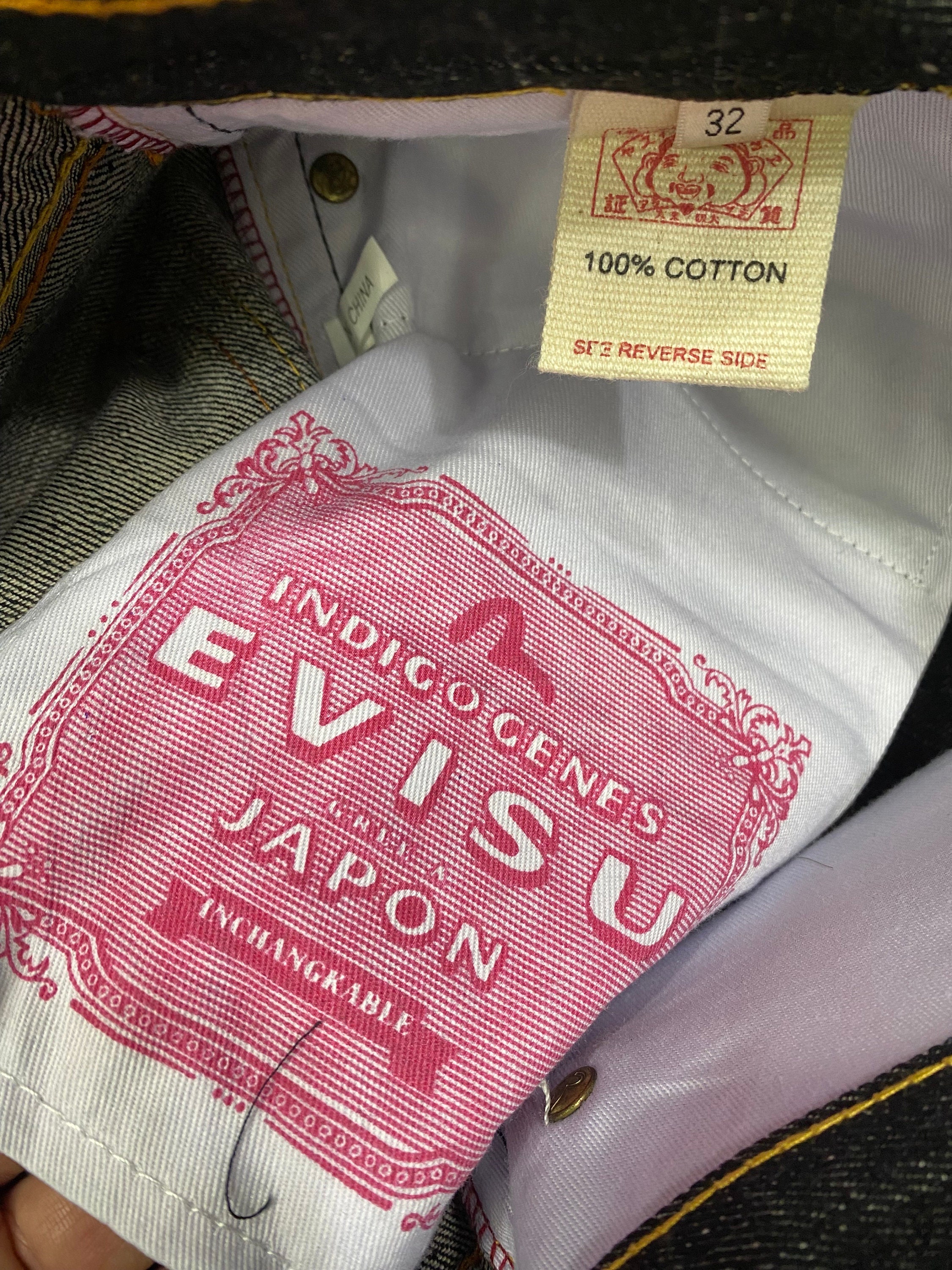 Size 32 Evisu Japanese Brand Jeans Seagul Embroidery - Etsy