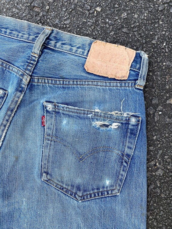 size 29 vintage levi's 501xx redline big E distre… - image 7