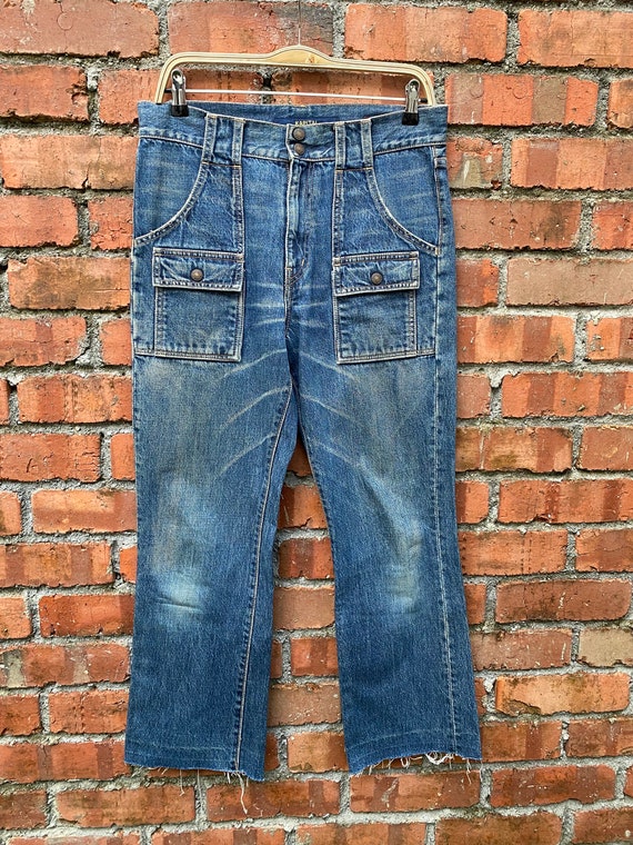 サイズ 33x27 キャピタルブッシュ ジーンズ フレアデニム - Etsy 日本