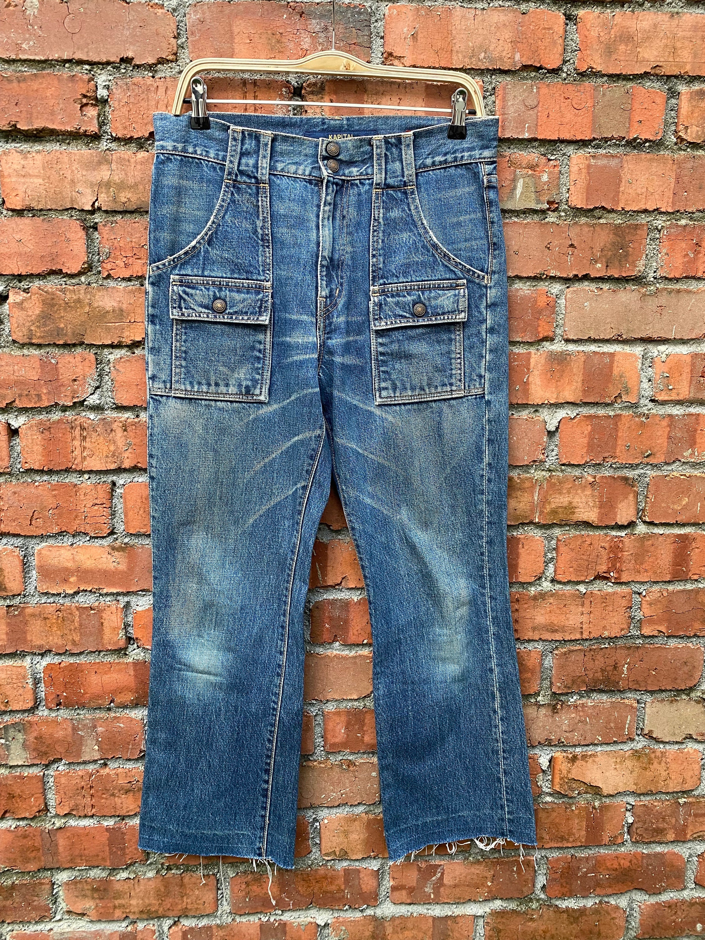 Size 33x27 Kapital Bush Jeans Flare Denime - Etsy