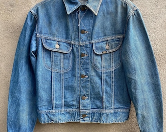 Vtg 60s Lee Riders 101-J Sanforized Denim Trucker Jean