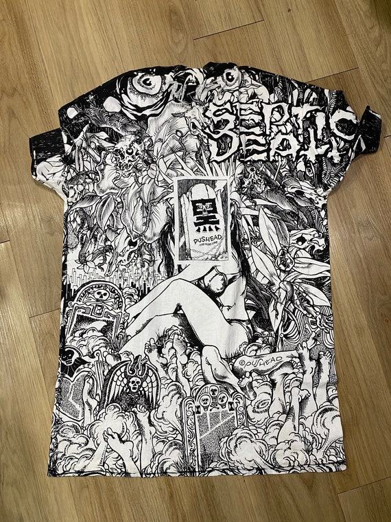 Rare 90s Septic Death Overprint Mosquitohead Pushead Design