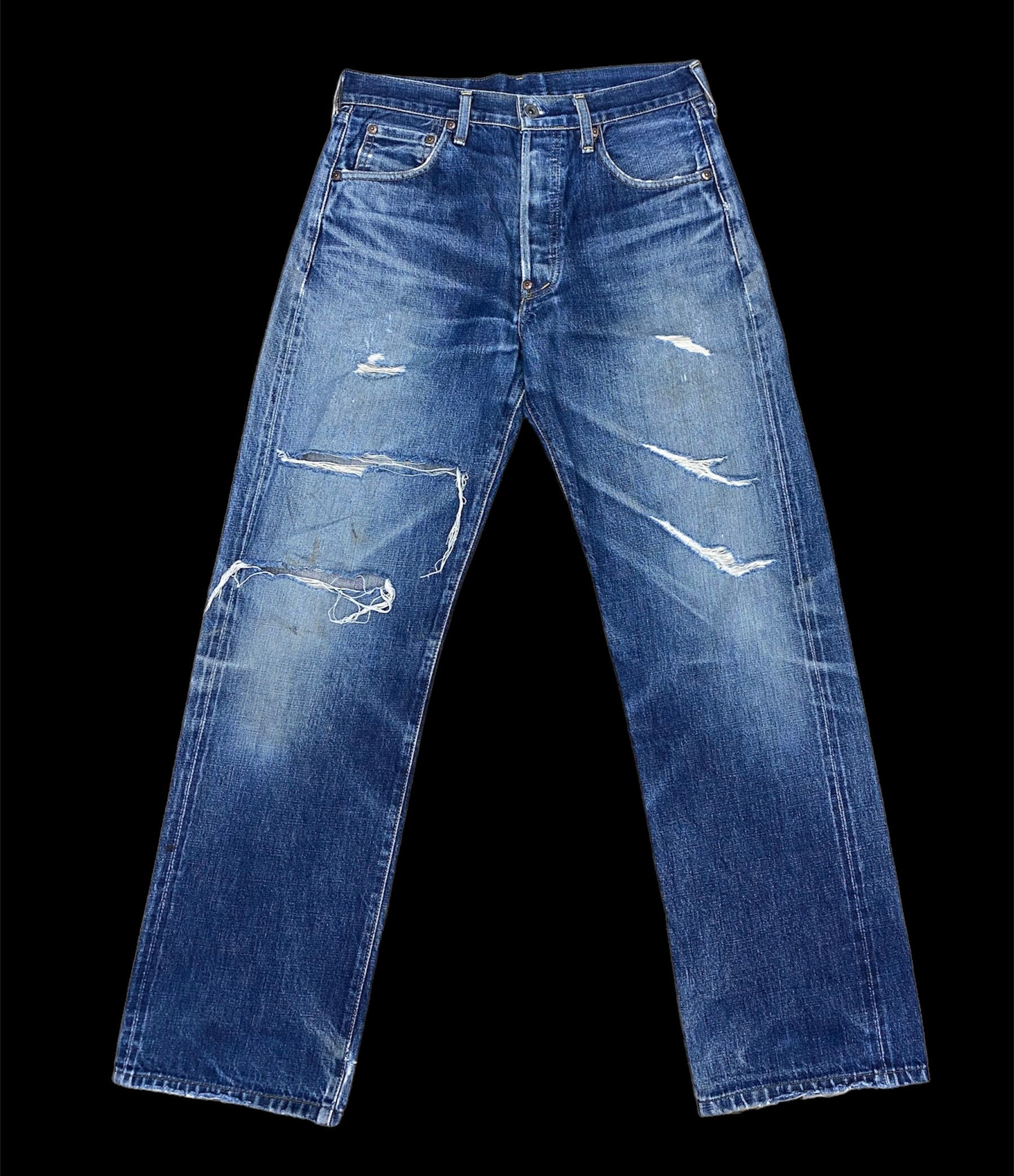 Size 31 Vintage Levi's 702 Big E Redline Distressed - Etsy