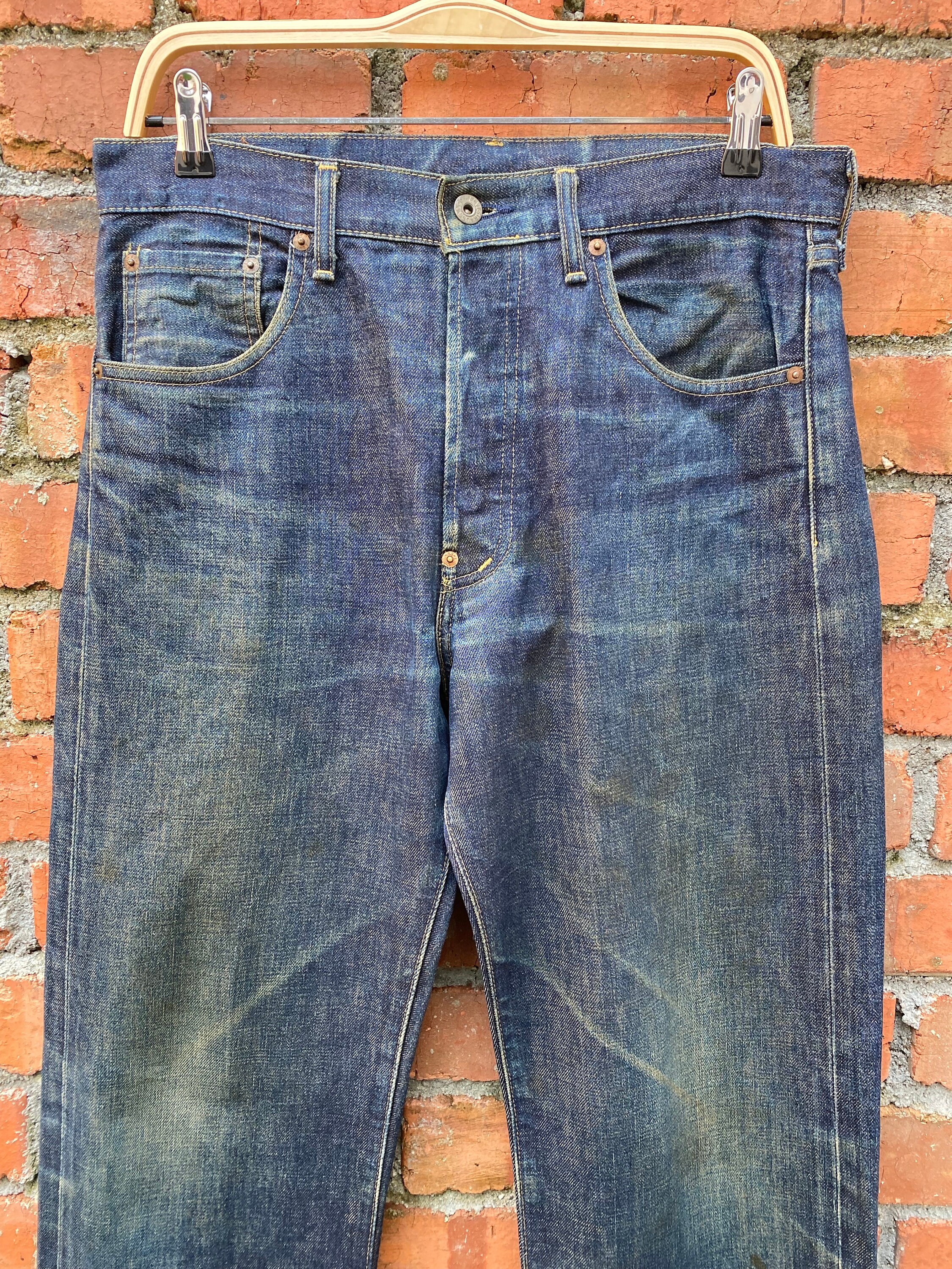 Size 33x35 Vintage Levi's 702 Redline Big E Buckle Back - Etsy