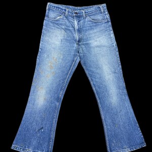 size 33 vintage levi&#39;s bootcut flare orange tab made in USA