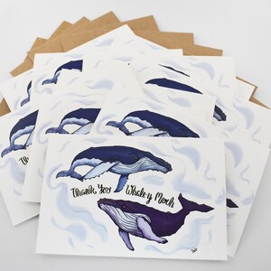 Humpback thank you card set | 10 card set | Blank inside