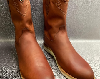 Tecovas Men Ranch the Stockton Wheat Bison Boots Size 9 EE  display picture 1