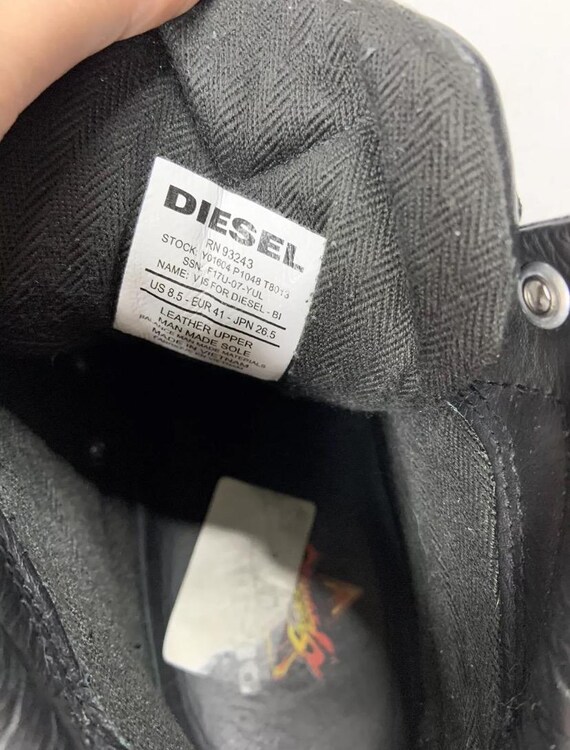Rare Diesel X Street Fighters V Black Men High Top Sneakers Rare Diesel X Street Fighters V Black Men High Top Sneakers