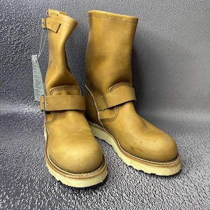 Botas de ingeniero Red Wing, estilo motociclista de cuero marrón, talla 5.5 para hombre (EE. UU.) / talla 7 para mujer