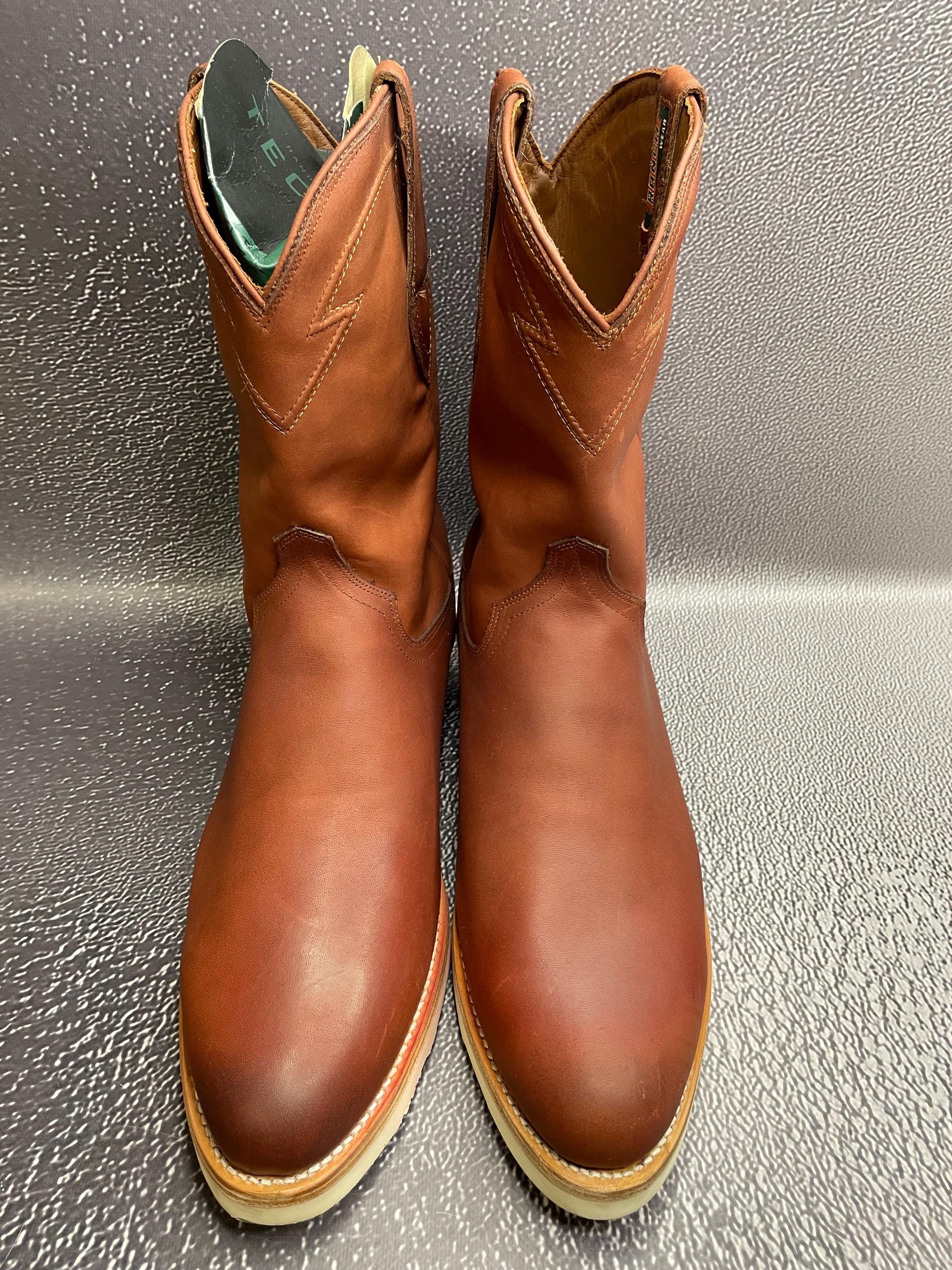 New Tecovas Men Ranch the Knox Brown Briar Calfskin Boots Size