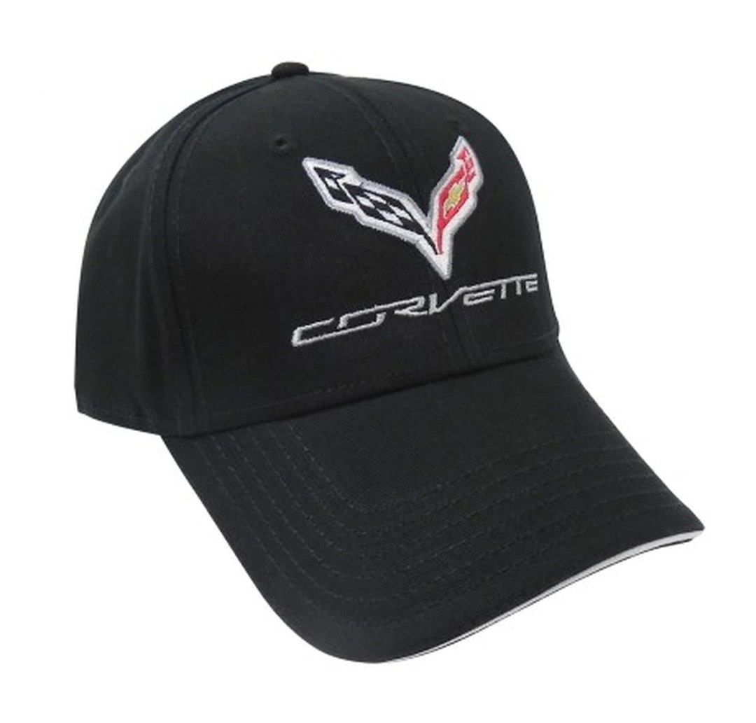 C7 Corvette Black Cotton Twill Hat | Corvette Depot