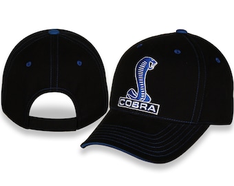 Ford Cobra Mustang Adjustable Racing Baseball Cap Blue Shelby Cobra Hat for Men