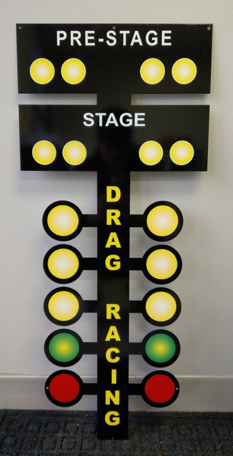 Drag Racing Light Tree Metal Wall Sign Etsy