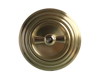 Brass rotary switch, gold bronze color