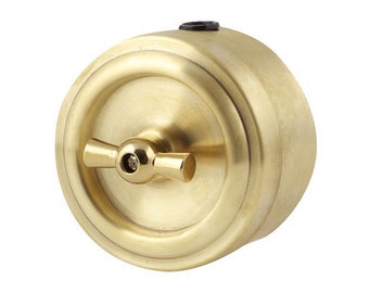 Brass protruding rotary switch, gold bronze color