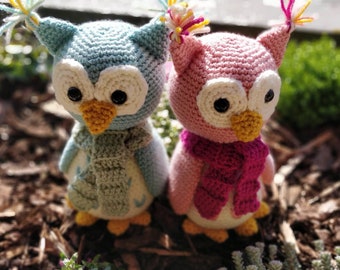 Crochet Amigurumi Owl Owls toy plushie pattern, girl boy toddler baby, babyshower, birthday gift Montessori