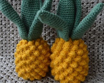 Pineapple fruit food amigurumi crochet toys pattern toddlers baby gift plushies Montessori